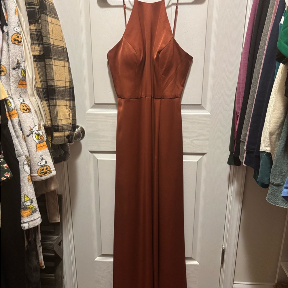 Rust Halter Dress (Bridesmaid)